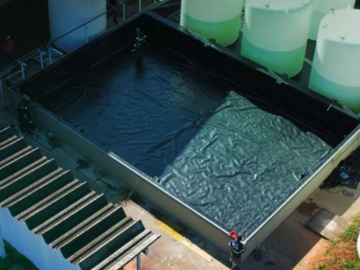 Impermeabilização de Dique de Contenção com Geomembrana PEAD: Segurança e Performance Garantidas